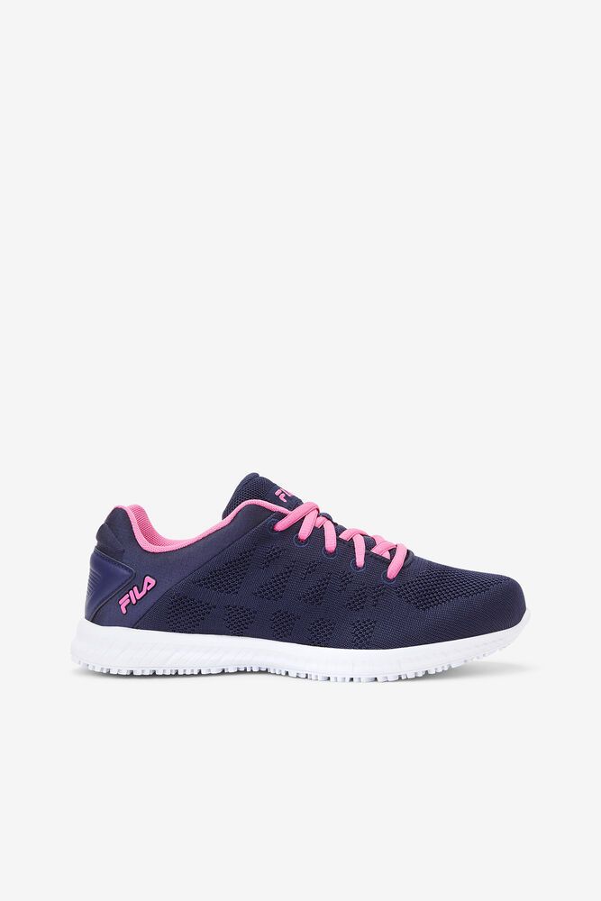 Fila Arbeidssko Dame Marineblå/Rosa Memory Techknit Slip And Water Resistant 158746-DYA